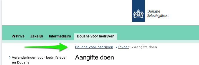 Aangifte doen Invoer Belastingdienst