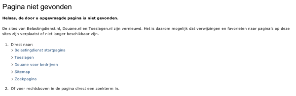 404-pagina van de Belastingdienst