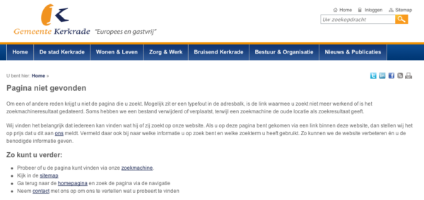 Kerkrade 404 pagina