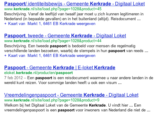 Google zoekresultaat voor [kerkrade paspoort]